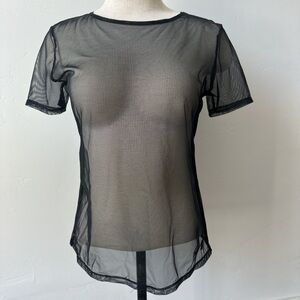Victoria's Secret black mesh t shirt xs